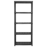 Storage Shelf 5-Tier Black 71x38x170 cm Plastic 147684