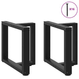 ZNTS Coffee Table Legs T-Shaped 2 pcs Black 50x25x cm Steel 4013028