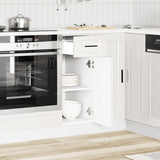 Kitchen Base Cabinet Porto High Gloss White Engineered Wood 853939