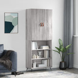 Highboard Grey Sonoma 69.5x34x180 cm Engineered Wood 3196049