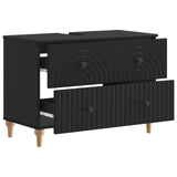 Bathroom Sink Cabinet ALKMAAR Black 82 x 41x 59 cm 896136