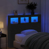 Headboard Black Oak 120 x 17 x 102 cm Engineered Wood 869113
