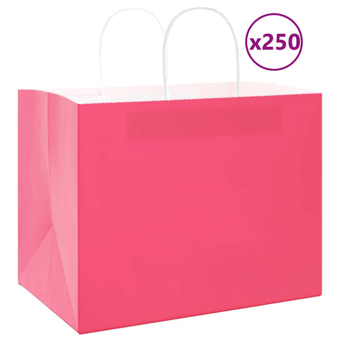 ZNTS Paper Bags 250 pcs with Handles Pink 32x22x24 cm 4101679