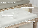 Vintage French Look Bed End Bench - Cream White T3398P343298
