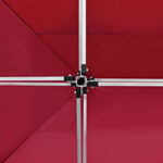 ZNTS Professional Folding Party Tent Aluminium 4.5x3 m Wine Red 45494