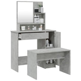 Dressing Table Set Concrete Grey 86.5x35x136 cm 3114150
