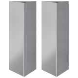 Garden Planters 2 pcs Triangular 30x26x75 cm Galvanized Steel 851154