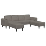 Fabric Sofa with Cushion Light Grey Corduroy fabric 3335131