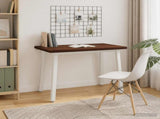 110 x 55 x 75 cm Solid Acacia Wood Dark Brown and White 937580
