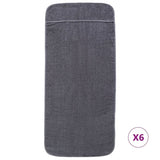Beach Towels 6 pcs Anthracite 60x135 cm Fabric 400 GSM 3157055