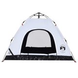Camping Tent 3-Person White Blackout Fabric Quick Release 4004168