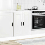 Kitchen Base Cabinet Porto High Gloss White Engineered Wood 853919