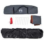 Camping Tent Dome 4-Person Grey and Orange Quick Release 4004183