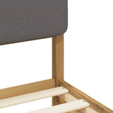 Bed Frame with Upholstered Headboard Whitewash and Light Grey 3405055