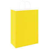 Paper Bags 250 pcs with Handles Yellow 32x17x44 cm 4101790