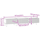 TV Cabinet Concrete Grey 147 x 34.5 x 30 cm Engineered Wood 894708