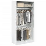 Wardrobe White 100x50x200 cm Engineered Wood 3307801