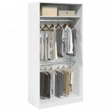Wardrobe White 100x50x200 cm Engineered Wood 3307801