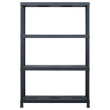 Storage Shelf Racks 2 pcs Black 220 kg 90x40x138 cm Plastic 276262