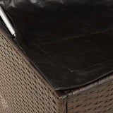 Outdoor Cushion Box Brown 100x55x55.5 cm Poly Rattan 4104142