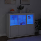 Sideboards with LED Lights 3 pcs White Engineered Wood 3209100