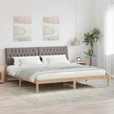 Bed Frame with Upholstered Headboard Brown 200 x 200 cm 3394381