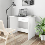 ZNTS Desk White 100x50x76 cm Engineered Wood 800549