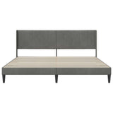 Bed Frame with Headboard Dark Grey 180 x 200 cm Velvet 42027537