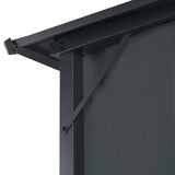 Gazebo with Curtain Aluminium 4x3x2.6 m Black 44642