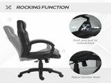 Office Chair Faux Leather Swivel Computer Desk Chair for Home Office with Wheels Armrests Black T3398P328248