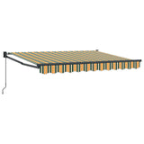 Retractable Awning Green and Yellow 3 x 2 m 3419054