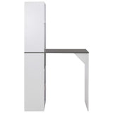 Bar Table with Cabinet White 115x59x200 cm 280231