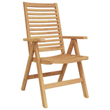 Chair Folding 4 pcs Brown 64.5 x 52 x 108 cm Solid Teak Wood 3376031