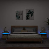 Bedside Cabinets with LED Lights 2 pcs Sonoma Oak 40x39x48.5 cm 836789