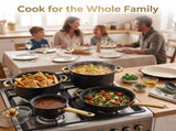 12PCS Induction Non Stick Stainless Steel Cookware Cooking Pot Pan With Lids Set 38675431