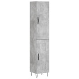 Highboard Concrete Grey 34.5x34x180 cm Engineered Wood 3199141