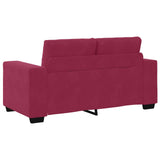 Sofa 2 pcs Wine Red Fabric 3324725