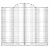 Arched Gabion Baskets 15 pcs 200x50x160/180 cm Galvanised Iron 3146396
