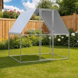 Chicken Cage Silver and Grey 2x2x2 m Galvanised Steel 155886