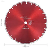 Diamond Cutting Disc with Turbo Steel 350 mm 143227