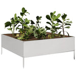 ZNTS Garden Raised Bed 100x100x25 cm Stainless Steel 851035