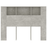 Headboard Cabinet Concrete Grey 140x18.5x104.5 cm 811929