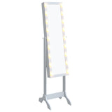 Free-Standing Mirror with LED White 34x37x146 cm 351766