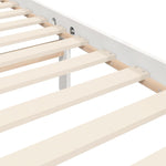 ZNTS Bed Frame without Mattress White 140x190 cm Solid Wood 3195202