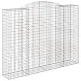 Arched Gabion Baskets 7 pcs 300x50x220/240 cm Galvanised Iron 3146814