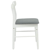 Dining Chair 2 pcs White and Grey Solid Rubber Wood 42020487