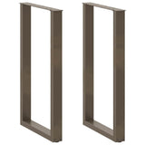 Bar Table Legs U-Shaped 2 pcs Natural Steel 60x cm Steel 4013239