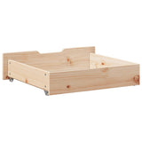 Under-Bed Drawers with Wheels 2 pcs 65x55x17 cm Solid Wood Pine 850935