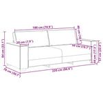 Sofa Set with Cushion 3 pcs Grey 220 x 78 x 84 cm Velvet 3324618
