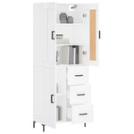 Highboard White 69.5x34x180 cm Engineered Wood 3199809